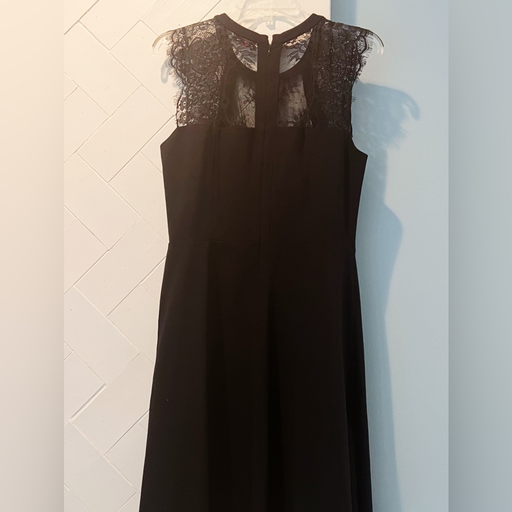 Vince Camuto black lace peplum dress